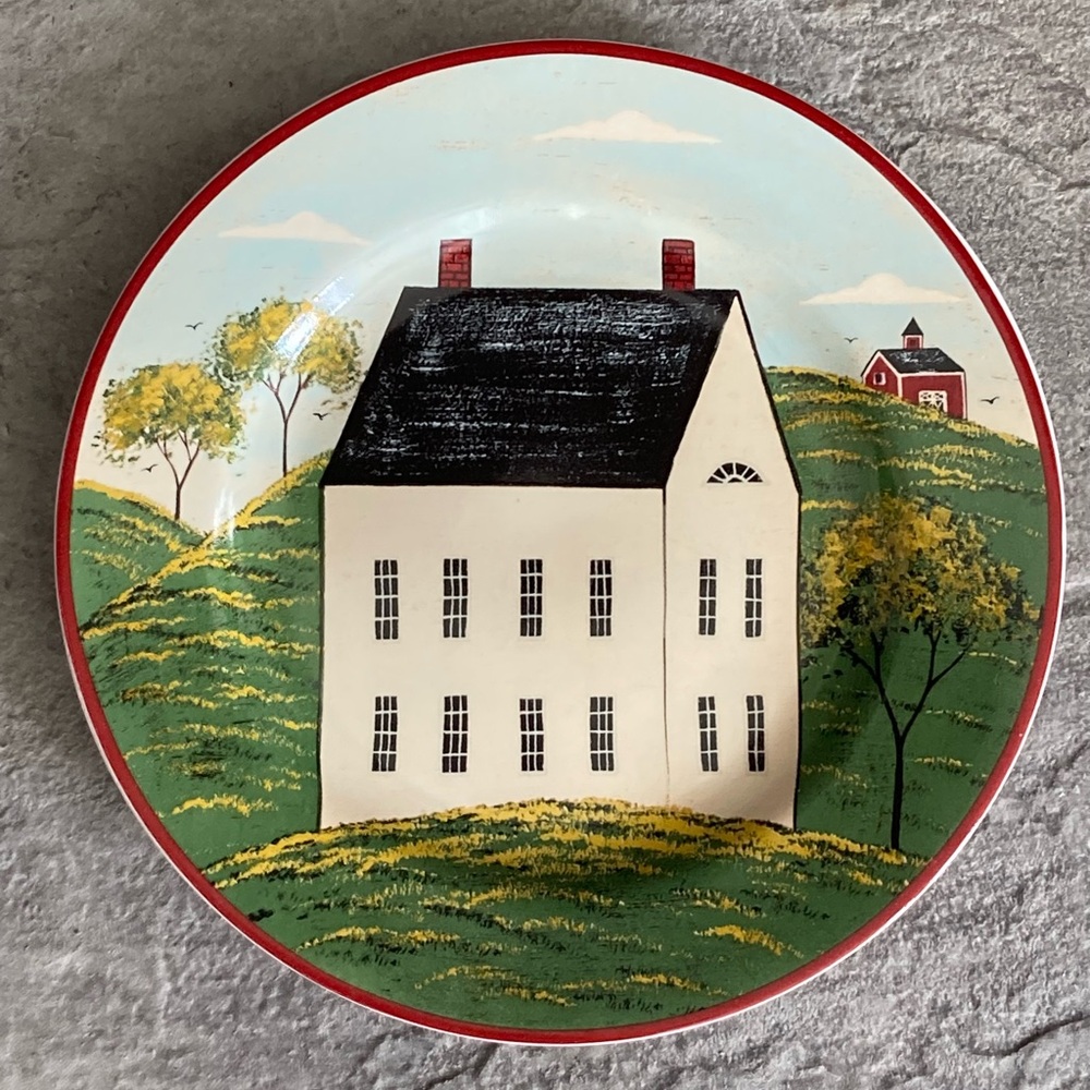 Sakura Country Life Set of 2 Salad Plates 8 1/4” Brandon House By Warren Kimble - Picture 4 of 6